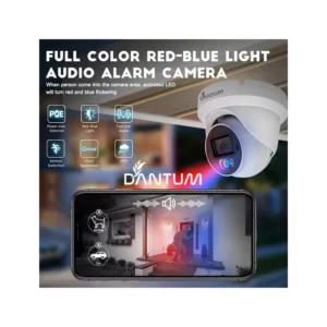 DANTUM Full Color Red - Blue Light Audio Alarm Camera